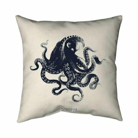 BEGIN HOME DECOR 26 x 26 in. Octopus-Double Sided Print Indoor Pillow 5541-2626-AN342-1